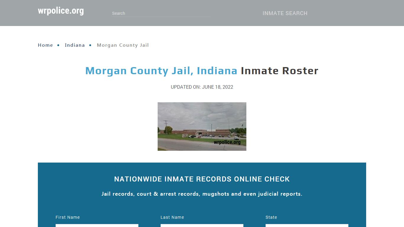 Morgan County Jail, Indiana - Inmate Locator